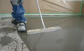 Uneven floor being professionally repaired in Los Angeles, CA